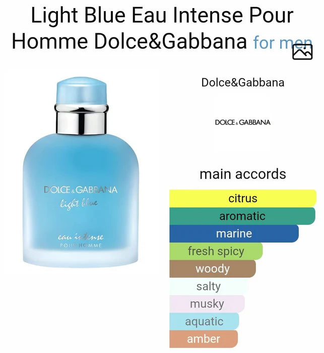 Dolcee & Gabbana Light Blue Eau Intense Pour Homme (ODP)